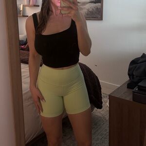 Lululemon Athletica Light Green Bike Shorts